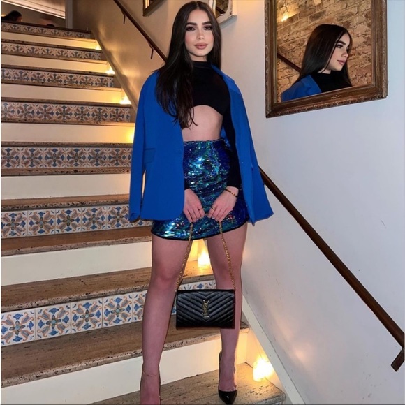 Sequin short skirt blue/green - Picture 4 of 12